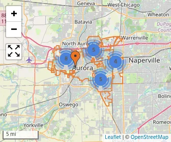 Area schools map