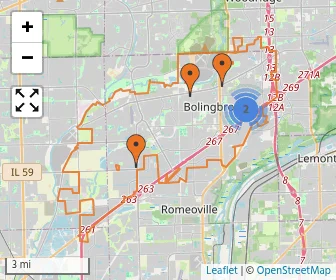 Area schools map