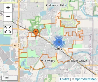 Area schools map