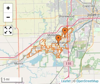 Area schools map