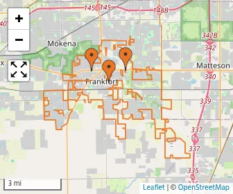 Area schools map