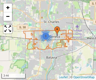 Area schools map