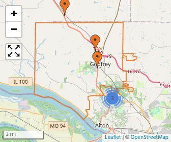 Area schools map