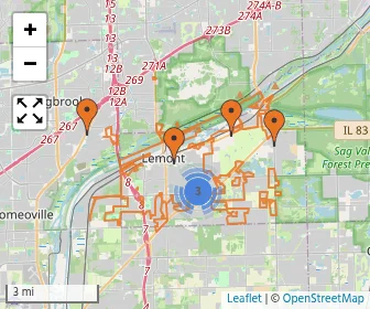 Area schools map