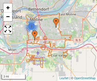 Area schools map
