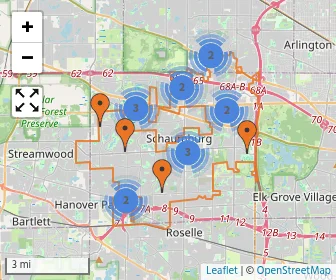 Area schools map