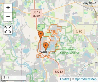Area schools map