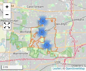 Area schools map