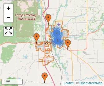 Area schools map
