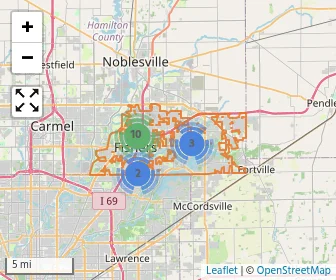 Area schools map