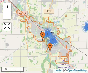 Area schools map
