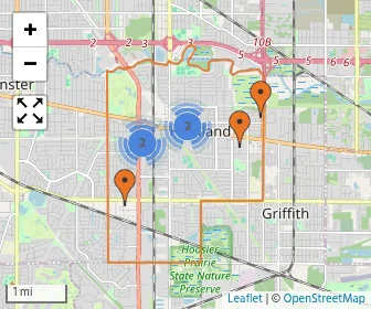 Area schools map