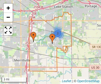 Area schools map