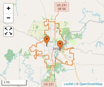 Area schools map