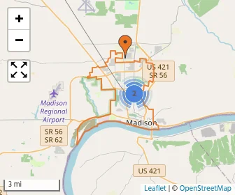 Area schools map