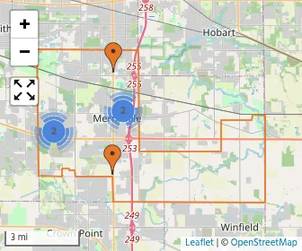 Area schools map