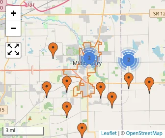 Area schools map