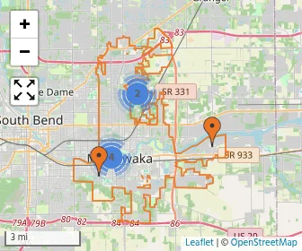 Area schools map