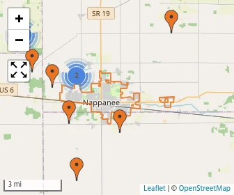Area schools map