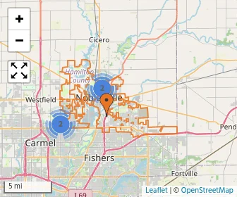 Area schools map