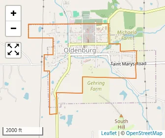 Area schools map