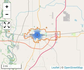 Area schools map