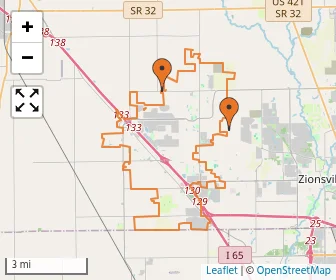 Area schools map