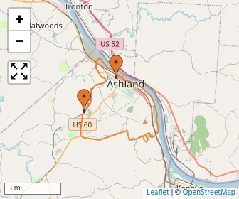Area schools map