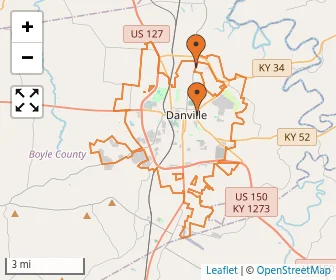Area schools map