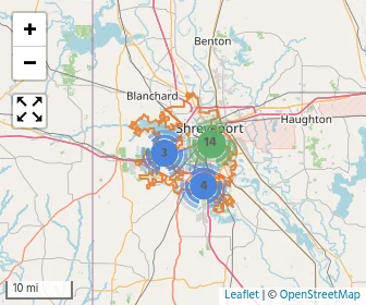 Area schools map