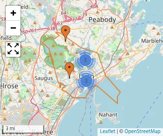 Area schools map