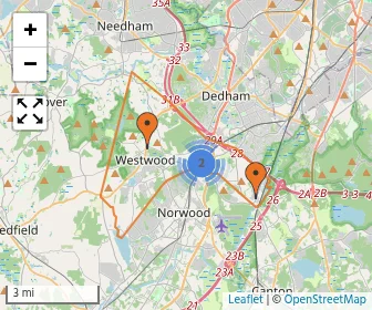 Area schools map