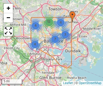 Area schools map