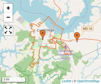 Area schools map