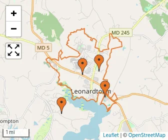 Area schools map