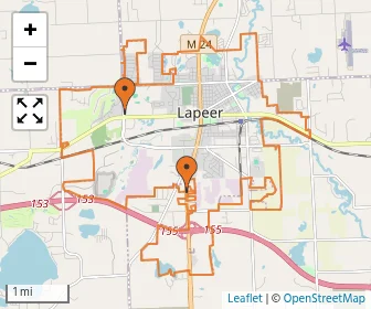Area schools map