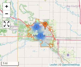 Area schools map