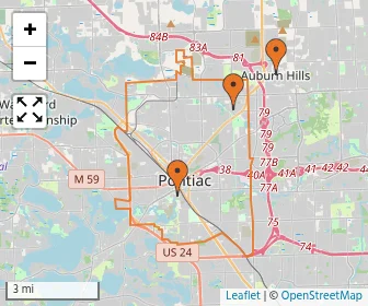 Area schools map