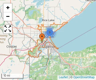 Area schools map