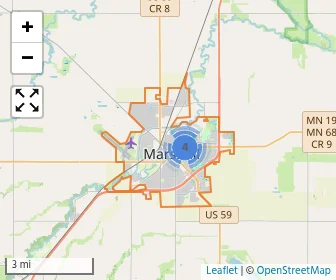Area schools map
