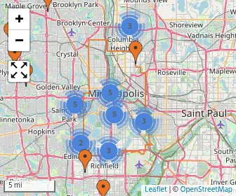 Area schools map