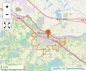 Area schools map