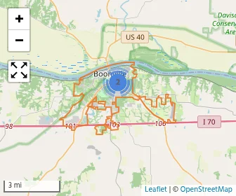 Area schools map