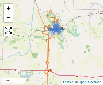 Area schools map