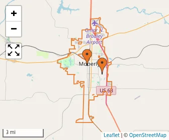 Area schools map