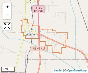 Area schools map