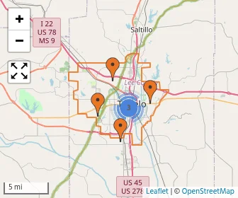 Area schools map