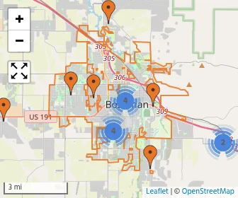 Area schools map