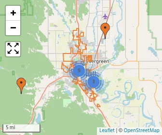 Area schools map