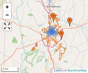 Area schools map